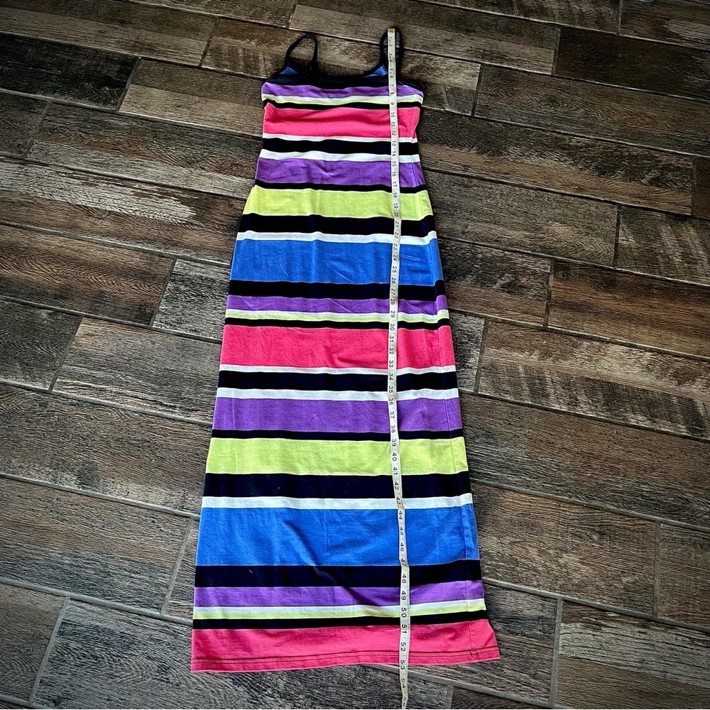 Rue 21 bright stripes stretchy beach maxi Dress M - Picture 5 of 6